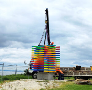 Read more about the article Colour Harmonics sculpture returns home