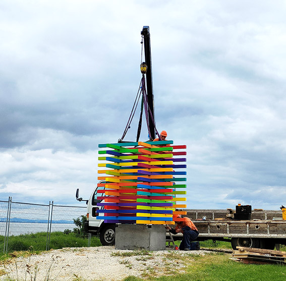 You are currently viewing Colour Harmonics sculpture returns home