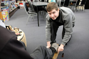 Read more about the article Student takes a shine to shoe business