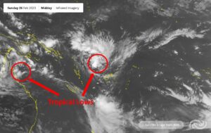 Read more about the article Tropical cyclone forming in Pacific 