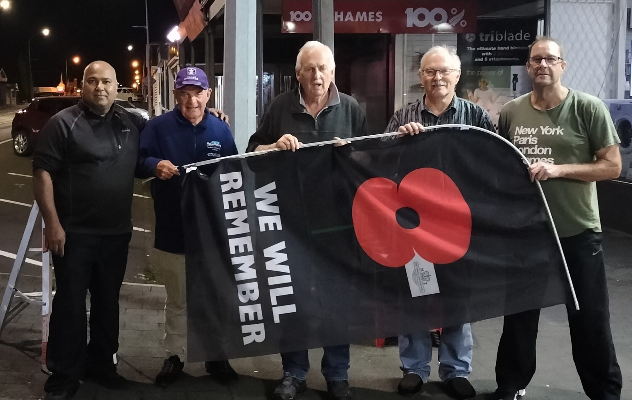 You are currently viewing Anzac flags erected