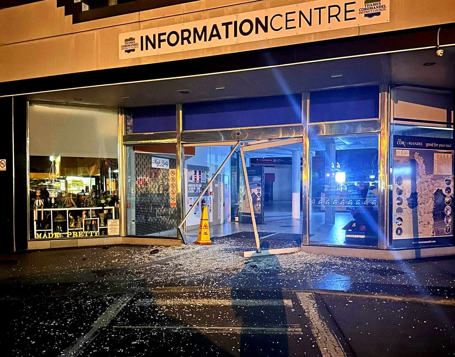 You are currently viewing <strong>Five vehicles used to smash stores in Thames mall</strong>