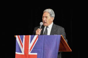 Read more about the article Winston Peters shouts down ‘Aotearoa’ challenger in Paeroa