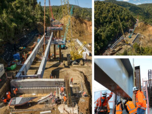 Read more about the article SH25A Taparahi bridge deck construction begins