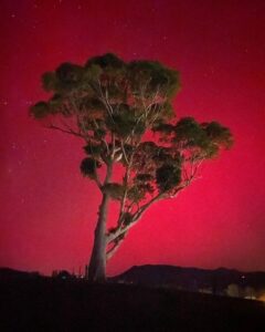 Read more about the article Aurora Australis paints sky pink