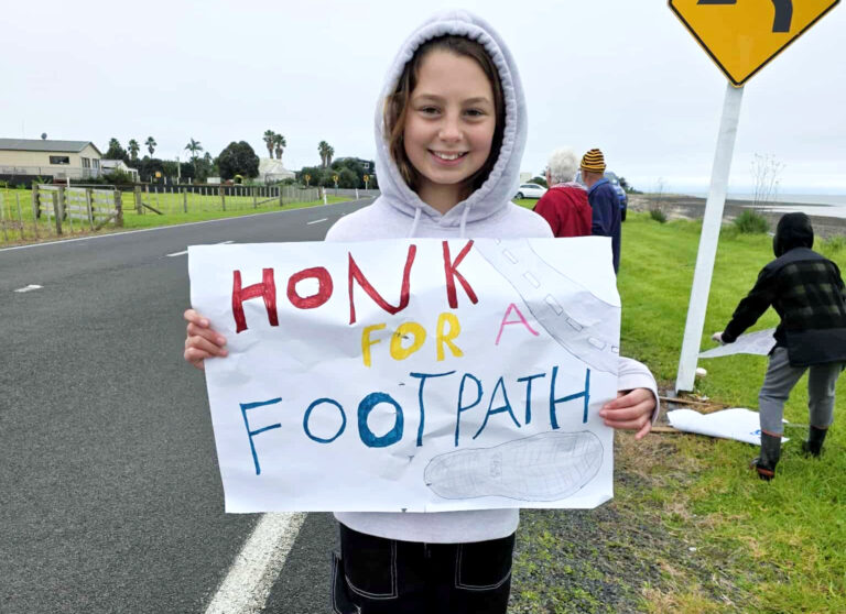Read more about the article Young advocate fights for Whakatīwai footpath