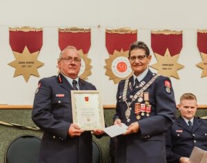 Read more about the article Fire chief honoured for 50 years of service