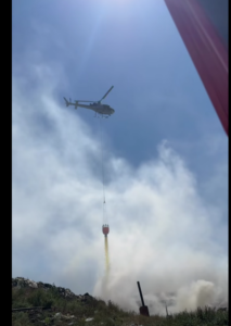 Read more about the article Firefighters battle blaze at landfill