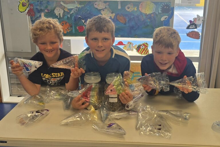 Read more about the article Students create sculptures from waste